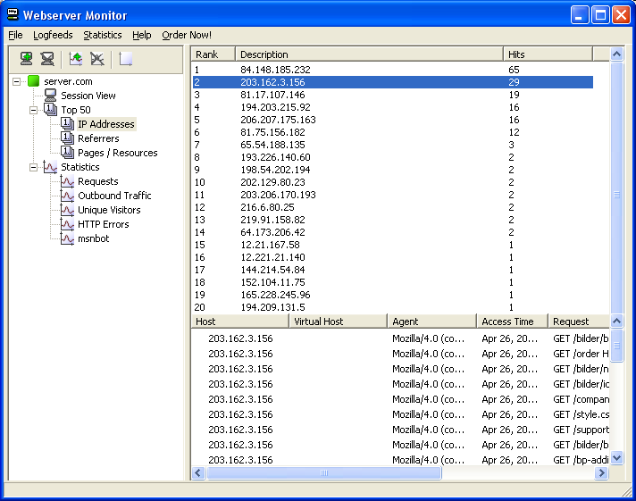 web server monitor